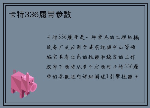 卡特336履带参数